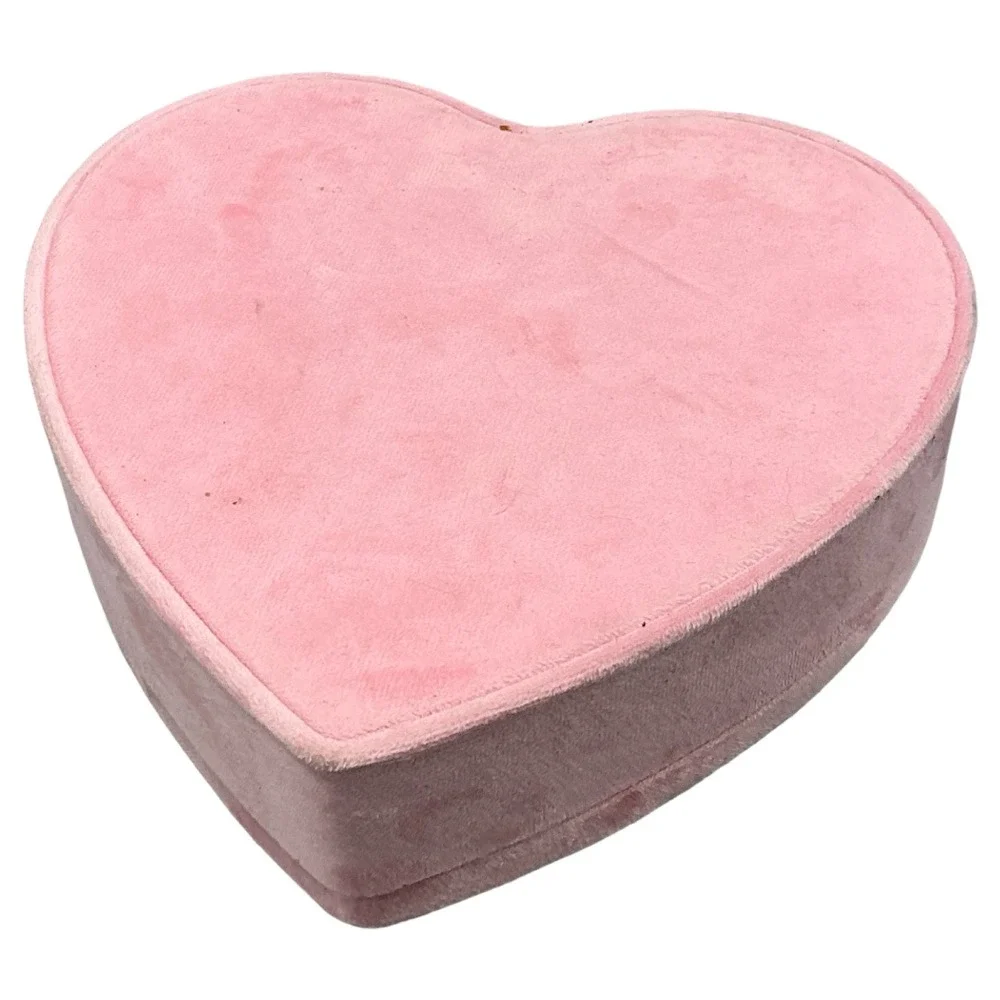 Swarovski Authentic Pink Heart Velvet Jewelry Box Rings Bracelets Necklaces